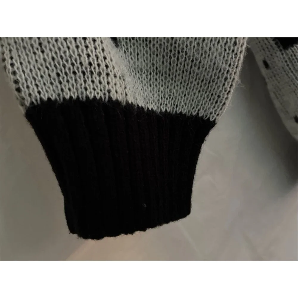 VTG Sweater New York Graphic Knit Pullover Crewneck Black Long Sleeve USA Made